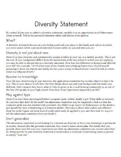 5 Tips Diversity Statement