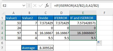 Divide By Zero Error Encountered Excel