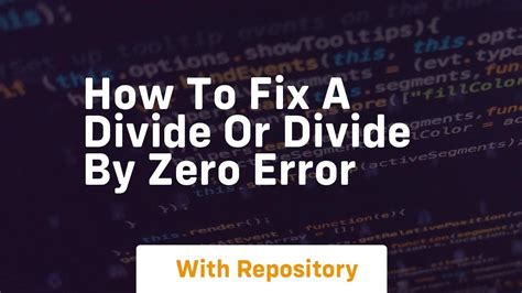 Divide By Zero Error Programming