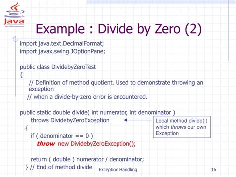 Divide By Zero Throws What Type Of Exception