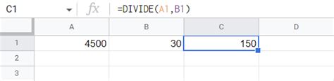 Divide Function In Sheets
