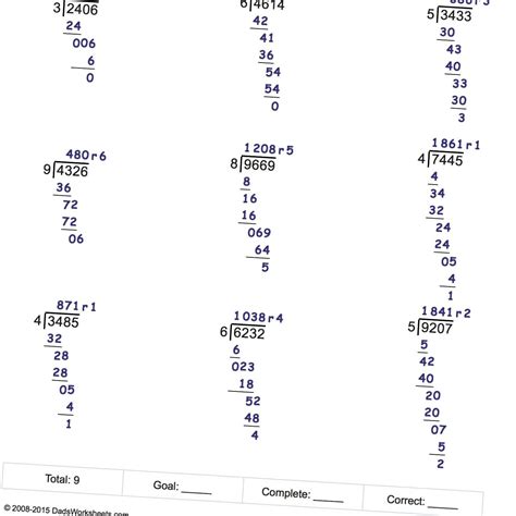 divide questions for class 3 with answers