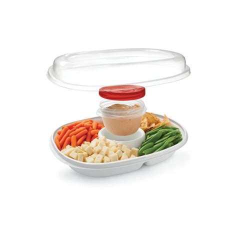 divided party platter with lid