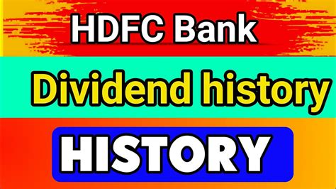 dividend history of hdfc