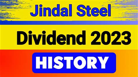 dividend history of jindal steel and power