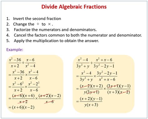 Dividing Fractions With Variables