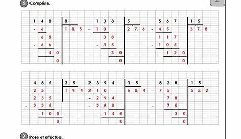 Exercices Poser une division à 2 chiffres CM1 CM2 - Maître Lucas