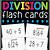 division flash cards printable