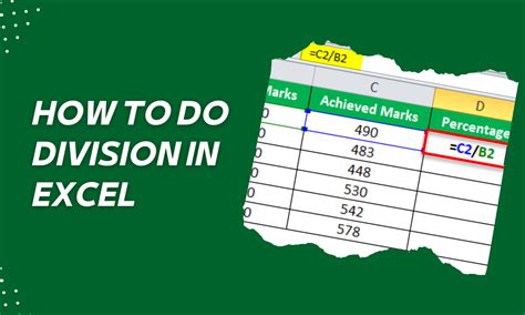 Division Calculation Excel