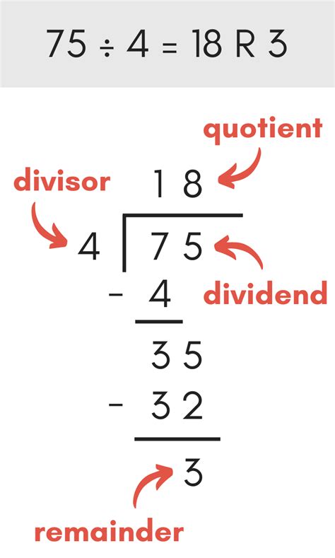 division calculator with steps no remainder