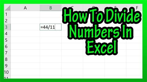 Division in Excel Made Easy