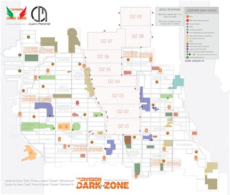 Division Pve Bosses Printable Map