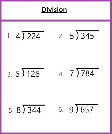 division questions for class 3 with answers cbse