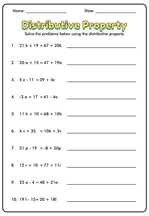 division using the distributive property worksheet