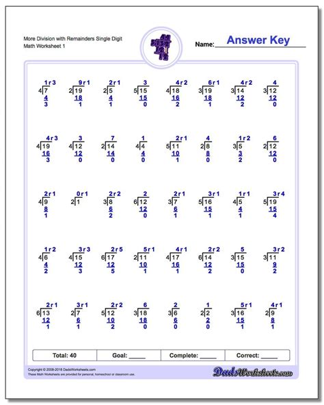 division with remainders 1 calculator