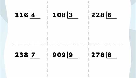 +90 Ejercicios de divisiones para cuarto grado ¡Imprimir!