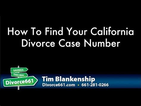 divorce case number california