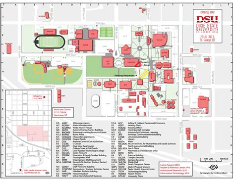 Dixie State University Campus Map Map