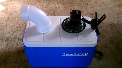 Make A Homemade Air Conditioner Using A Cooler, Ice & A