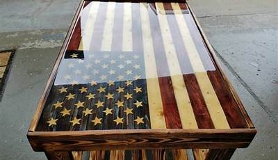 Diy American Flag Wood Coffee Table