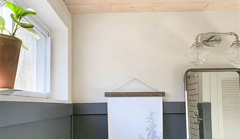 DIY Planked Bathroom Ceiling - Rooms For Rent blog