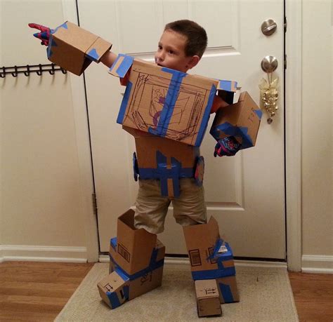 ☀ How to make a cardboard workable transformer halloween costume nov