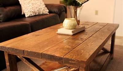 Diy Coffee Table From Kitchen Table