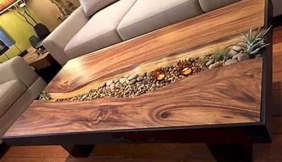 Diy Coffee Table Natural Wood