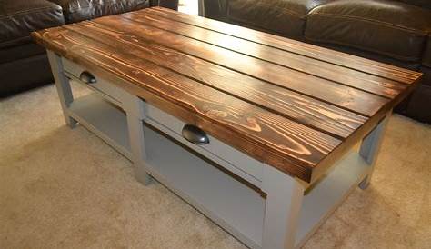 Diy Coffee Table With Drawers Plans