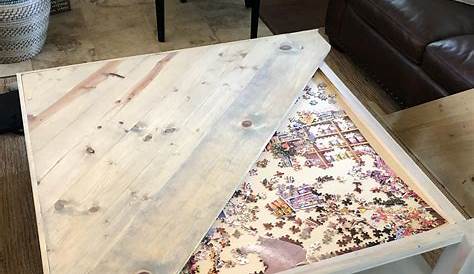 Diy Coffee Table With Puzzle Storage
