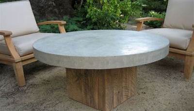 Diy Concrete Coffee Table Round