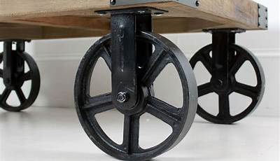 Diy Industrial Coffee Table With Wheels