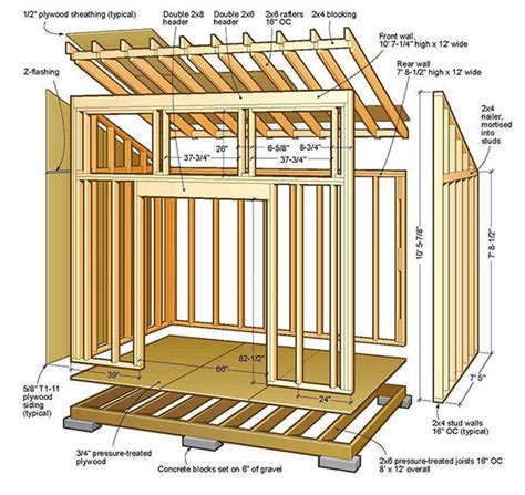 10x12 Lean To Shed Plans Construct101 Lean to shed, Building a