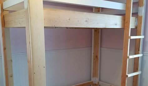 How to Build a Wooden Loft Bed with Desk and Storage for