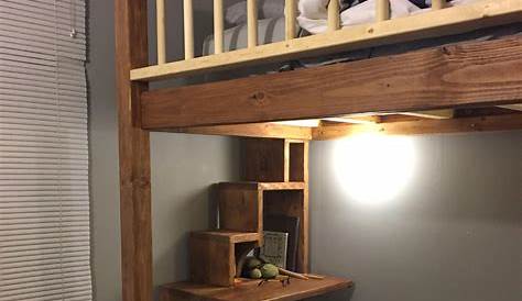 Loft Bed with stairs, shelves and desk Loft bed, Bunk