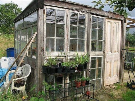 salvaged window greenhouse Greenhouse recuperation salvaged 