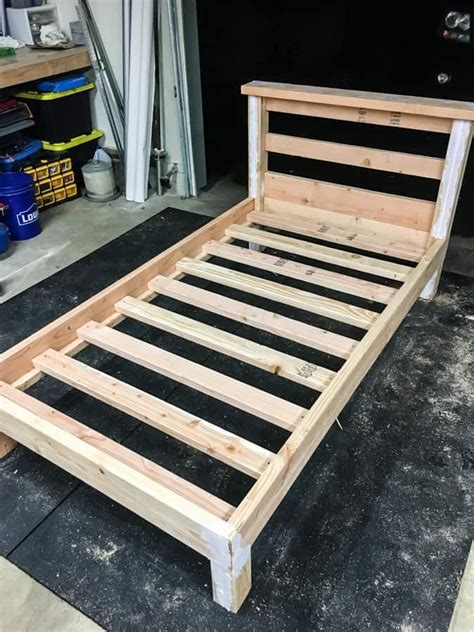 Easy DIY Twin Platform Bed Frame Tutorial Domestic Blonde