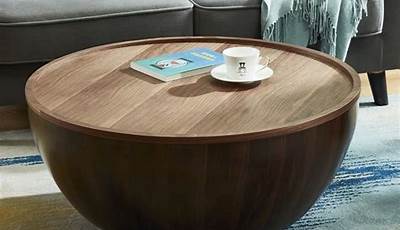 Diy Round Drum Coffee Table