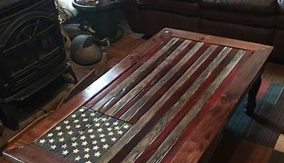 Diy Rustic American Flag Coffee Table