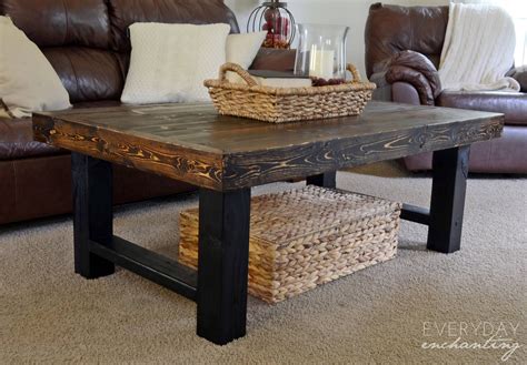 Homemade Rustic Coffee Table DIY Rustic X Coffee Table (Plans by Ana