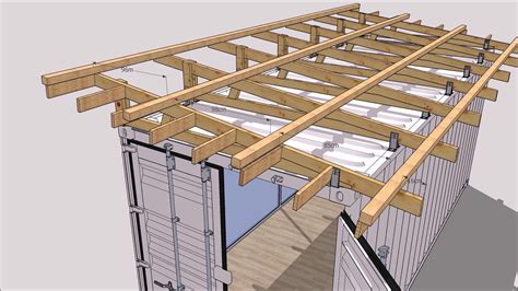 Shipping Container Roof Trusses