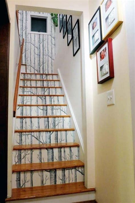 20 DIY Wallpapered Stair Risers Ideas To Give Stairs Some Flair