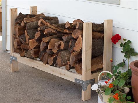 Firewood Storage Rack Plans For DIYers Fire Pit Landscaping Ideas