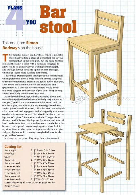 Diy Bar Stool With Backrest