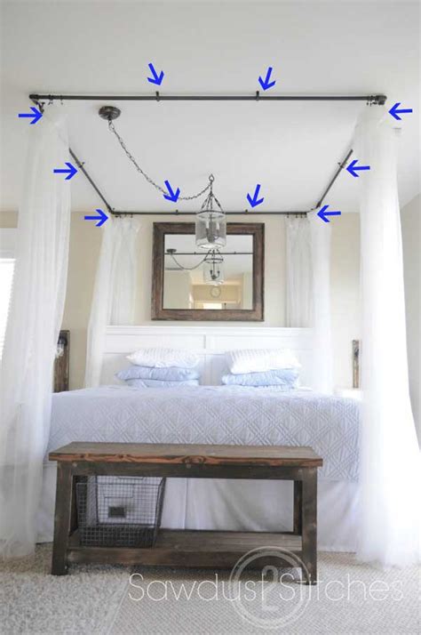 Diy Bed Canopy From Ceiling