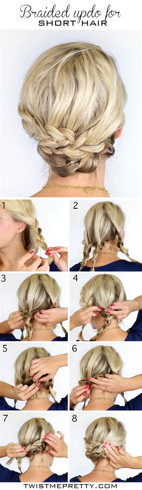 Perfect Diy Braided Updo For Short Hair Hairstyles Inspiration