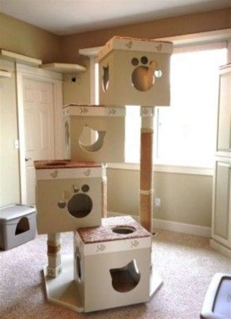 Diy Cat Tree With Boxes