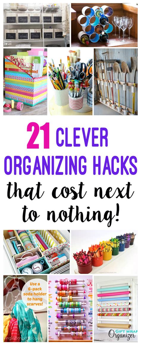 Diy Cheap Organizing Hacks
