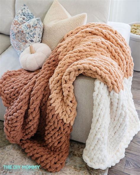 Diy Chunky Knit Blanket Easy