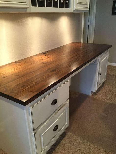 Diy Desk Using Kitchen Cabinets